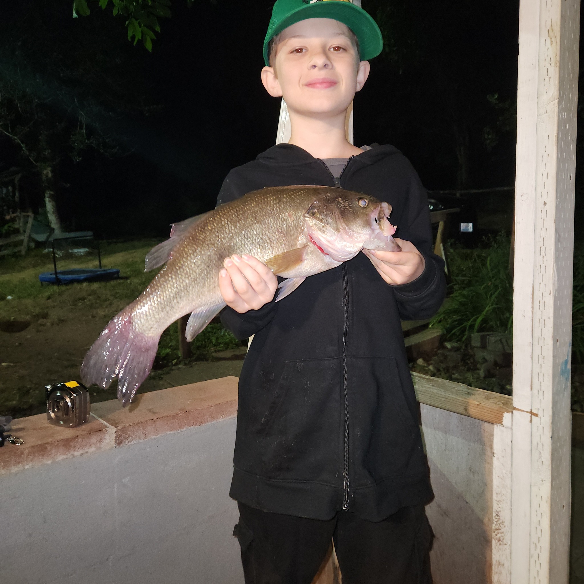 Ben holding big largemouth